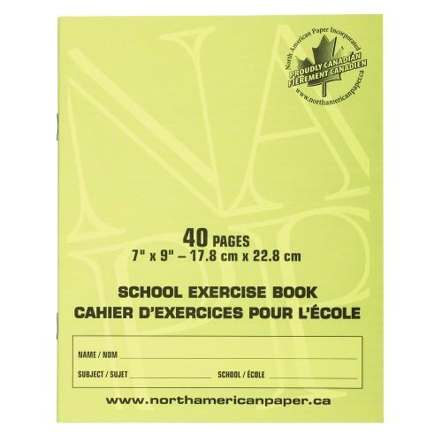 EXERCISE BOOK 7" x 9" 40 PG ASSIGNMENT 5/16" LEFT PG BLANK  25/PKG