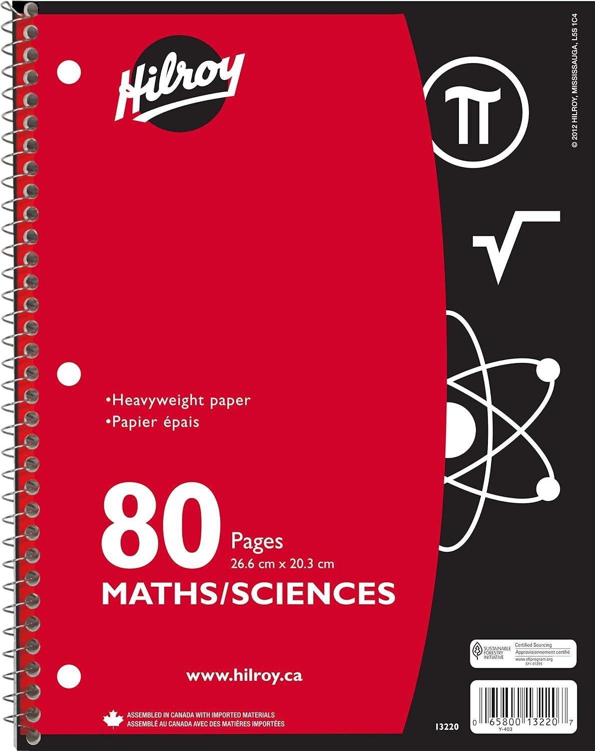 COIL MATH/SCIENCE BOOK 80 PG