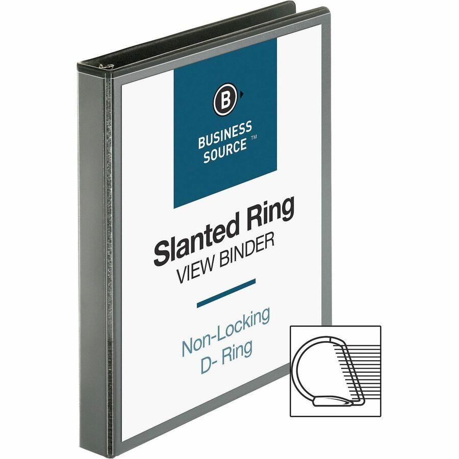 BINDER D RING OVERLAY 1" BLACK