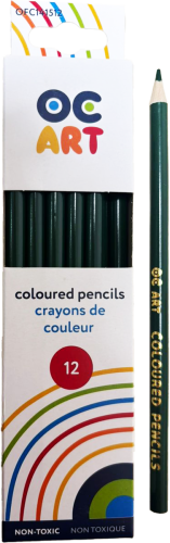 PENCIL CRAYONS OC 12/BOX - DARK GREEN