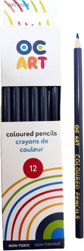 PENCIL CRAYONS OC 12/BOX - DARK BLUE