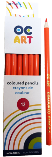 PENCIL CRAYONS OC 12/BOX - ORANGE