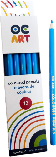 PENCIL CRAYONS OC 12/BOX - LIGHT BLUE
