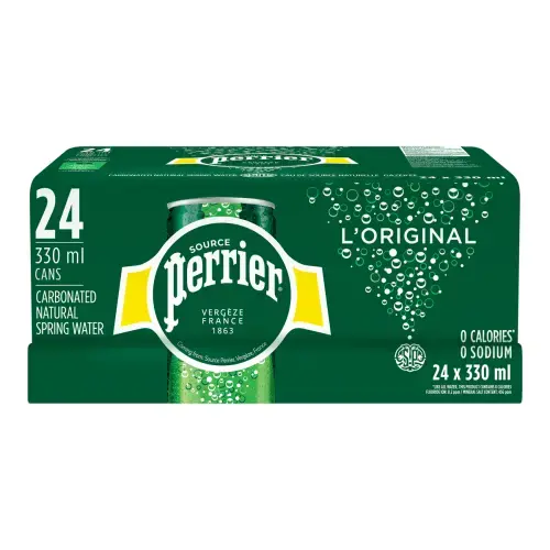 CARBONATED SPRING WATER, PERRIER, 300Ml, 24/CASE