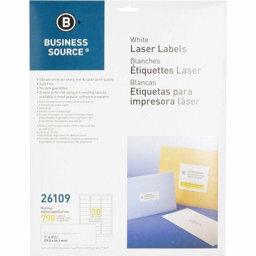 LABELS 1" x 2-5/8" 3000/BOX