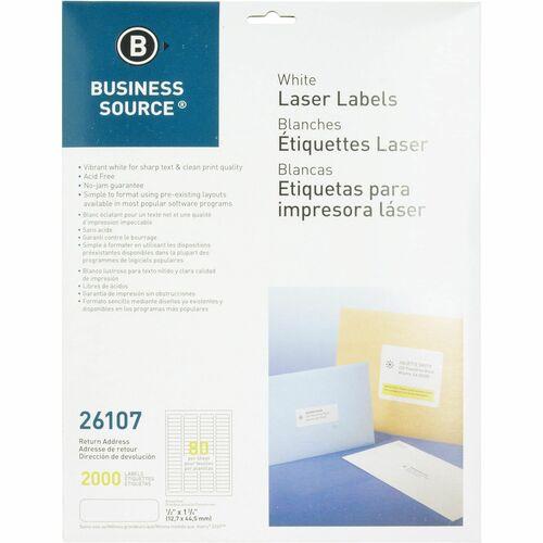 LABELS 1/2" x 1-3/4" 2000/BOX
