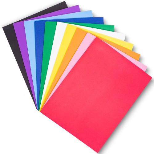 SELF-ADHESIVE FOAM SHEETS ASSORTED COLOURS 9" x 12" 10/PKG