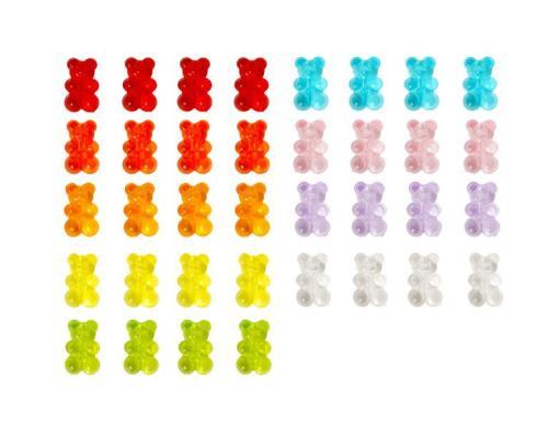 GUMMY BEAR BEADS 40/PKG