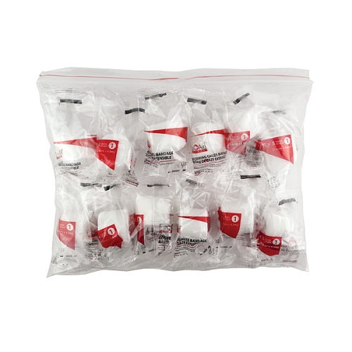 GAUZE ROLLS, FIRST AID CENTRAL 2.5cm x 4.5m (1" x 177") - 12/BAG