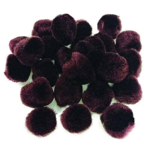 POM POMS 1/2" BROWN 100/PKG