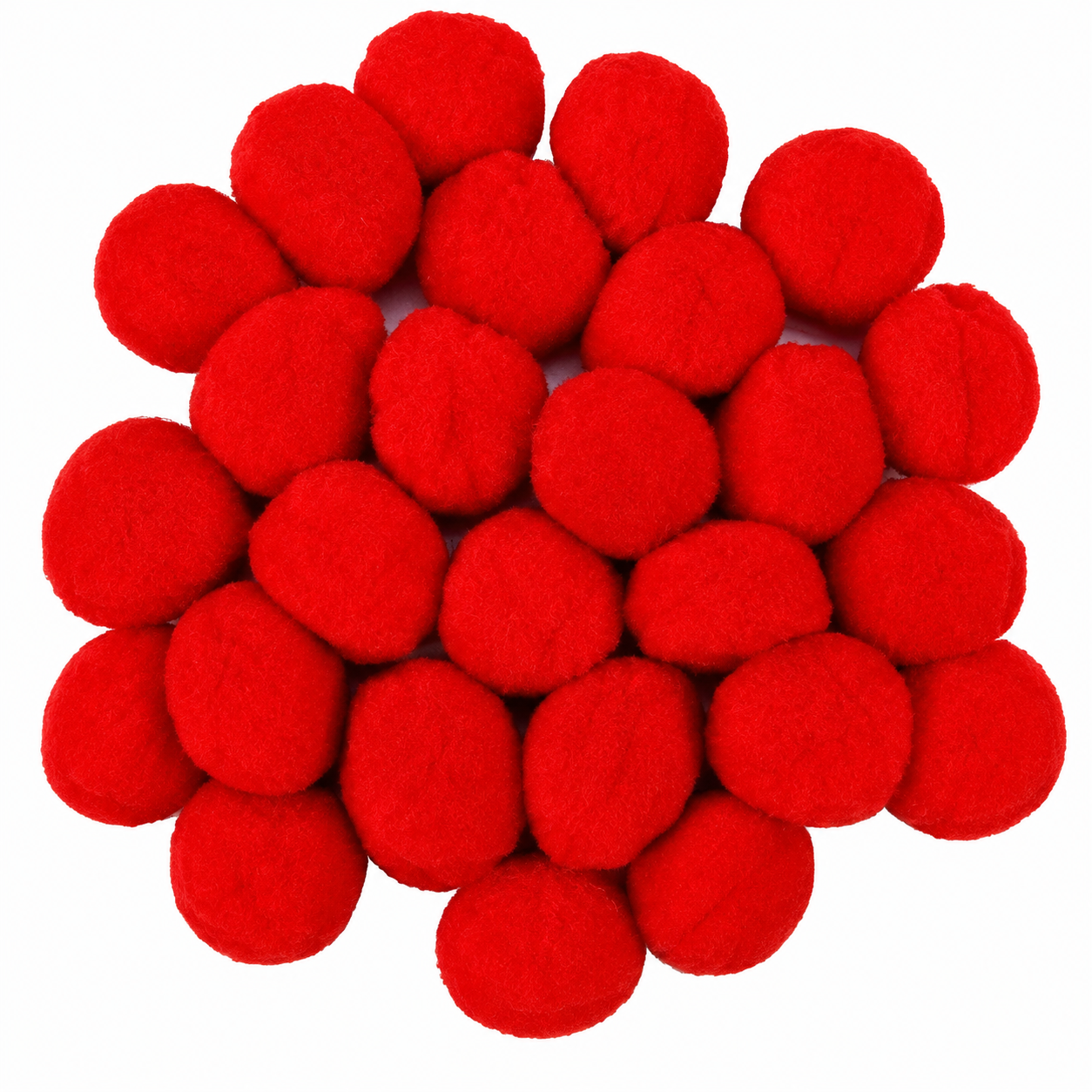 POM POMS 1" RED 100/PKG