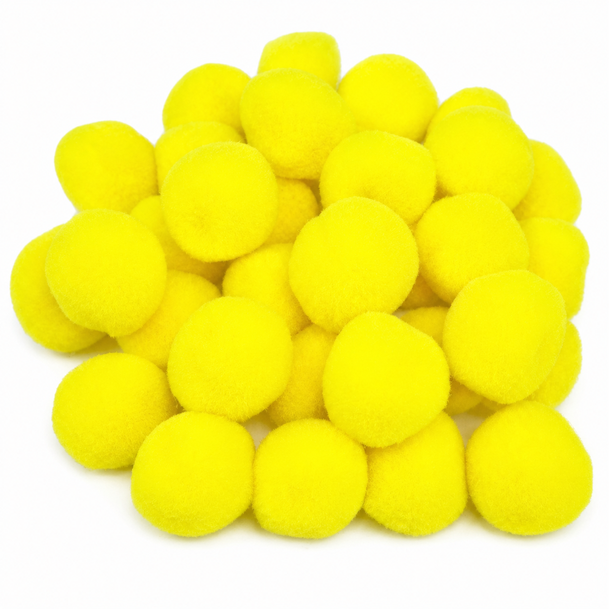POM POMS 1" YELLOW 100/PKG