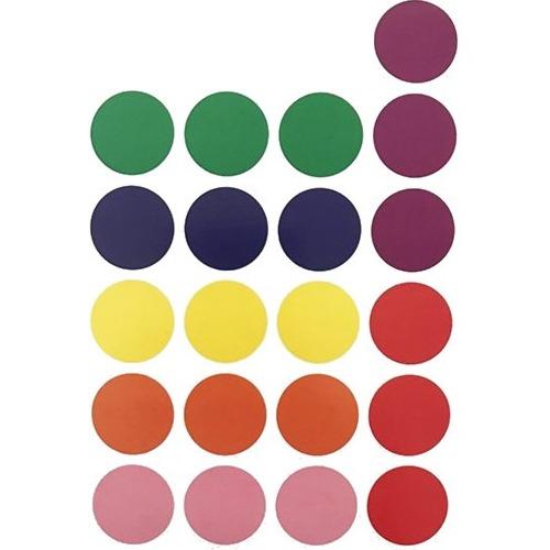 STICKERS 1"CIRCLES 504/PK ASTD