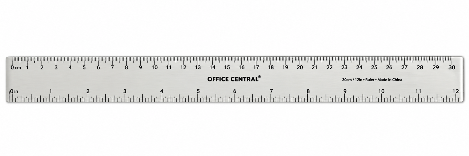 RULER CLEAR PLASTIC 30CM(12") EACH