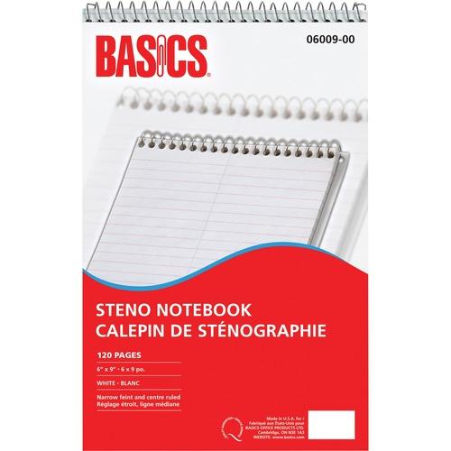 STENO BOOK 6" x 9" 120 PAGES WHITE