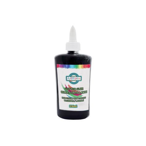 GLITTER GLUE 8oz BLACK SPARKLE