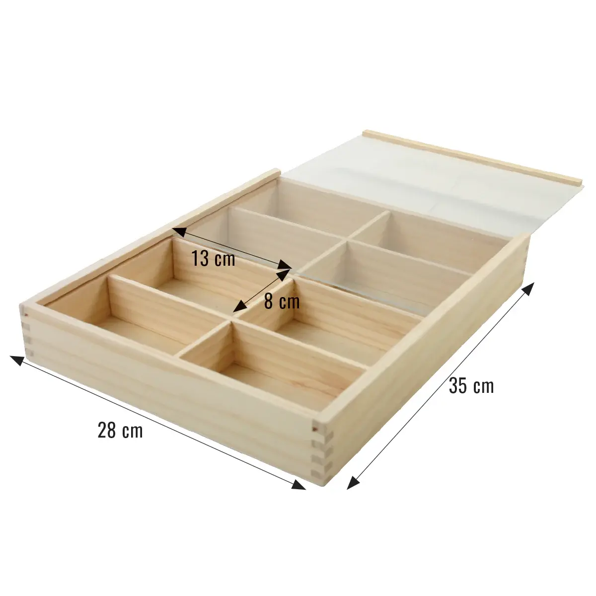 WOODEN SORTING BOX  35.5cm x 28.5cm