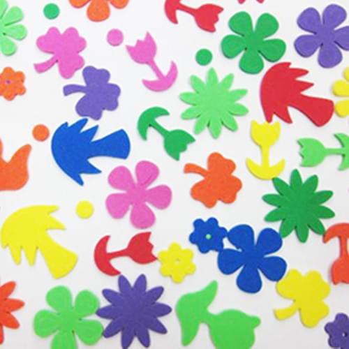 FOAM SHAPES FLOWERS 120/PKG
