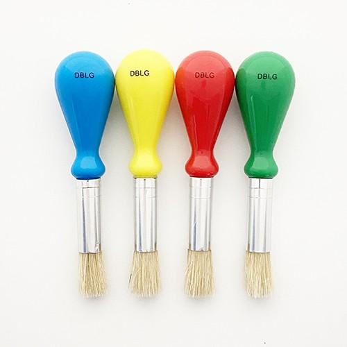 BRUSH JUNIOR WITH BULB HANDLE 4/PKG