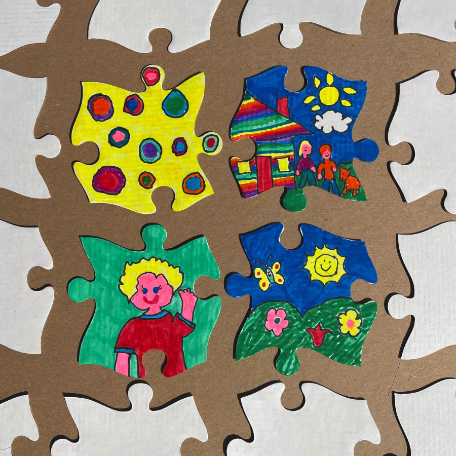 PUZZLE QUILT PIECES 32/PKg