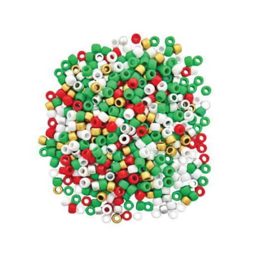 PONY BEADS 6mm X 9mm 1000/BAG HOLIDAY COLOURS