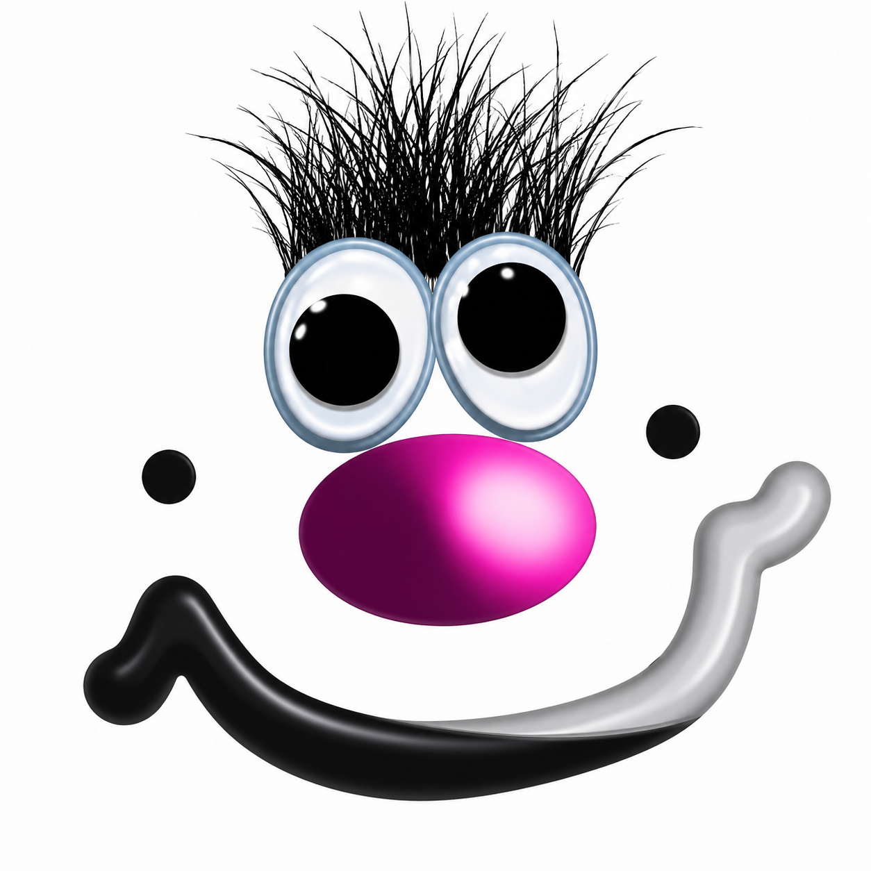 WIGGLY EYES OVAL BLACK AND WHITE ASSORTED SIZES 100/PKG
