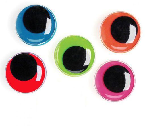 WIGGLY EYES ASSORTED NEON COLOURS 20mm & 30mm 40/BAG