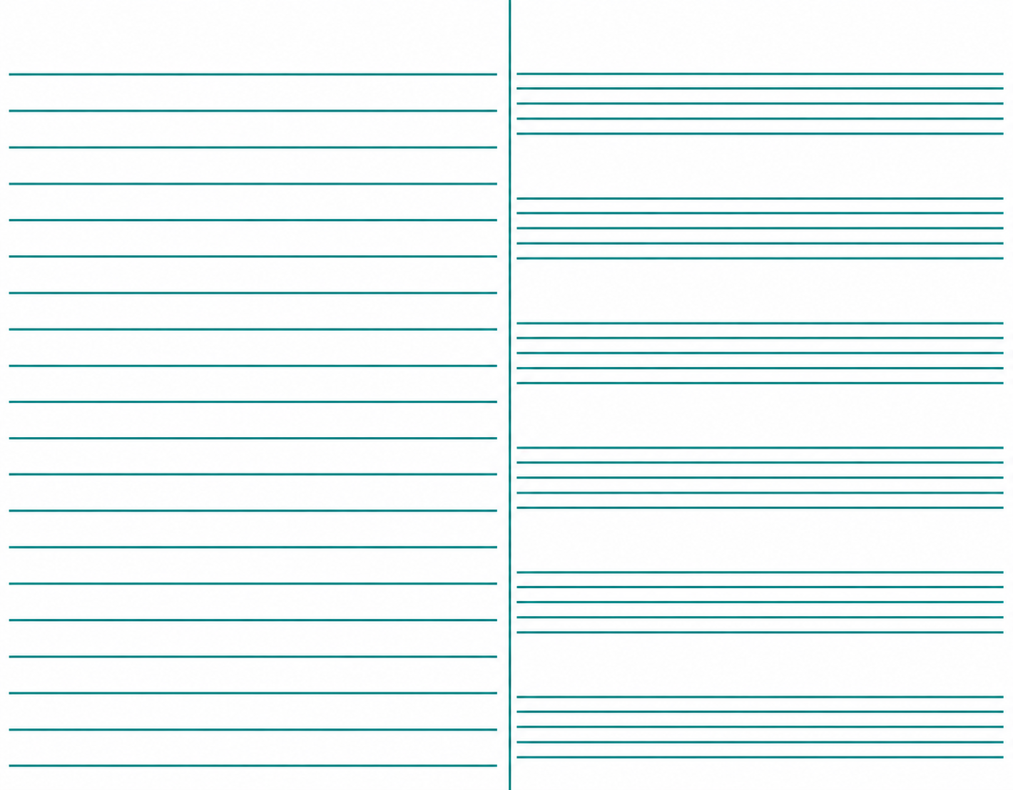 EXERCISE BOOK 7" x 9" 24 PG MUSIC DICTATION 6 STAVE 25/PKG