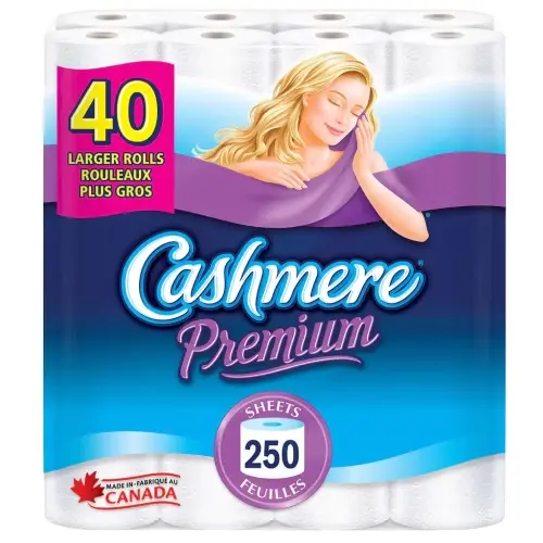 CASHMERE DOUBLE ROLL BATHROOM TISSUE 2 PLY 40/PKG