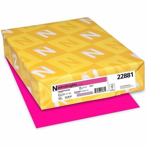 CARDSTOCK, ASTROBRIGHTS 65lb 8.5" x 11" 250/PKG FIREBALL FUCHSIA