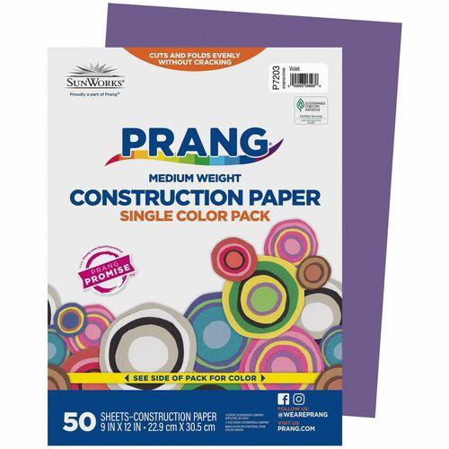 CONSTRUCTION PAPER 9" x 12" VIOLET 50/PKG