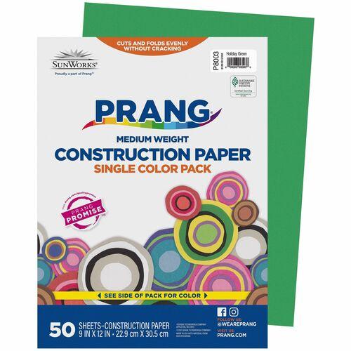 CONSTRUCTION PAPER 9" x 12" HOLIDAY GREEN 50/PKG