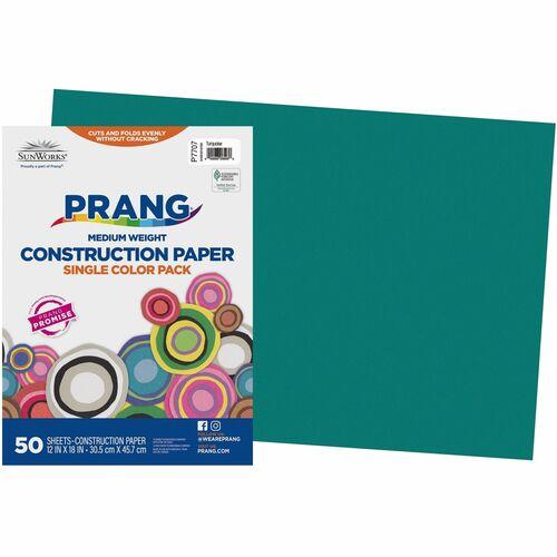 CONSTRUCTION PAPER 12" x 18" TURQUOISE 50/PKG