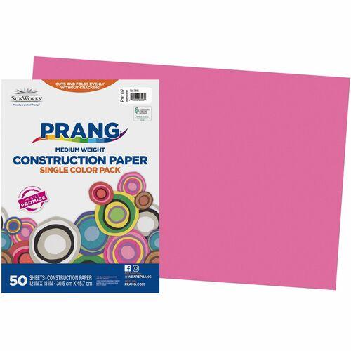 CONSTRUCTION PAPER 12" x 18" HOT PINK 50/PKG