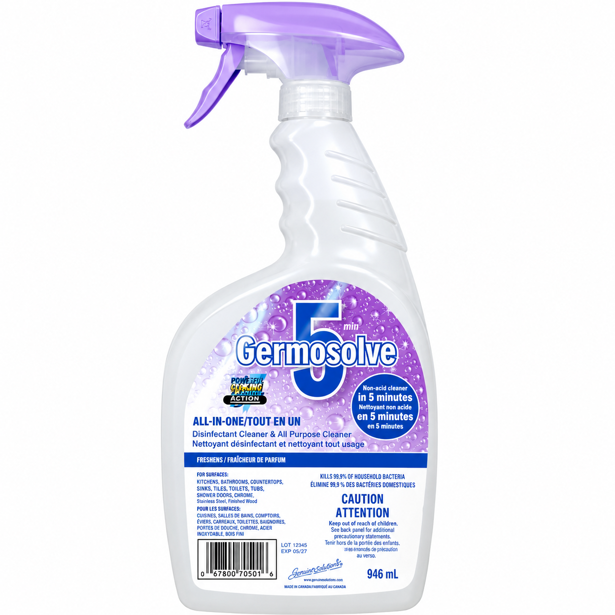 GERMOSOLVE 5 DISINFECTANT CLEANER NATURAL 946 ml