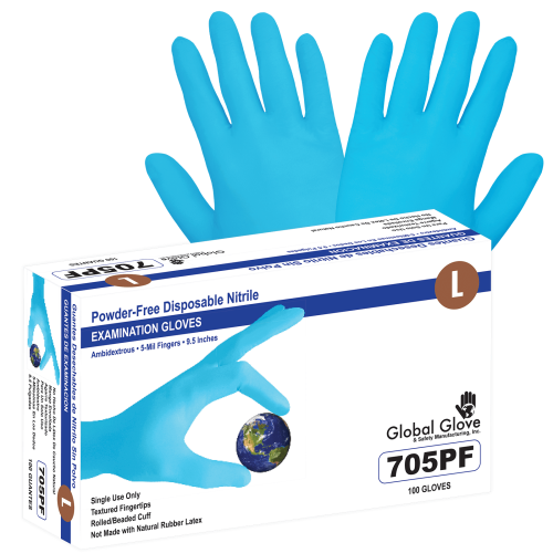705PF-XL Industrial grade nitrile disposable gloves