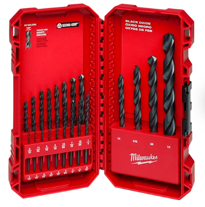 48-89-2801 Milwaukee 21PC THUNDERBOLT® Black Oxide Drill Bit Set