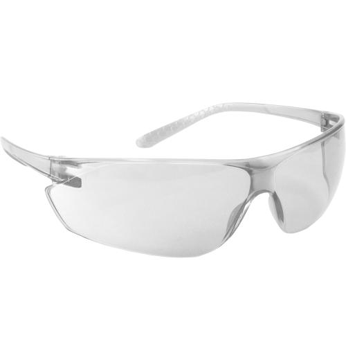 PIP-250-14-05: Bouton® Optical Zenon Ultra-Lyte™ Rimless Safety Glasses with Clear Temple, Clear Lens & Gray Lens