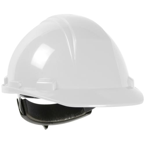PIP-280-HP542R-01: Type II, Cap Style Hard Hat with HDPE Shell, 4-Point Textile Suspension and Wheel Ratchet Adjustment WHITE