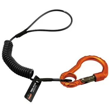 ERGODYNE-3156: 19161 Coiled Tool Lanyard with Single Carabiner - 2lbs / 0.9kg