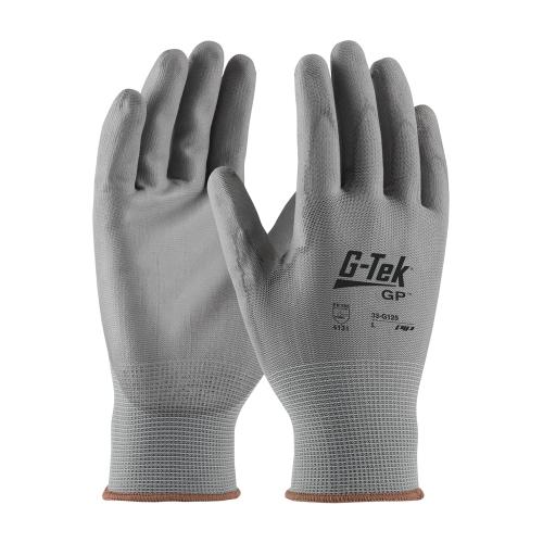 PIP-33-G125-3XL: G-Tek® Seamless Knit Nylon Blend Glove with Polyurethane Coated Flat Grip on Palm & Fingers - Touchscreen (12/PACK)