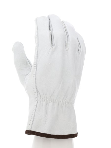 Leather Drivers Work Gloves Buffalo Grain Leather Keystone Thumb-Medium