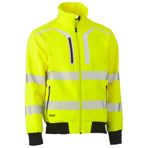 PIP-333M6979T-YEL-9764B: ANSI Type R Class 3 Soft Shell Jacket (LOGO-9764B)(S-3XL)
