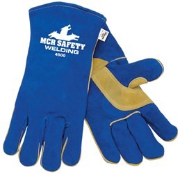 MCR KEVLAR WELDING GLOVE - BLUE/BROWN, SMALL