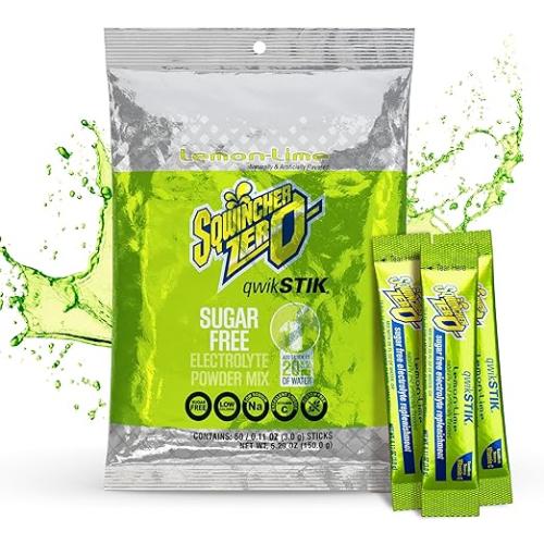 SQWINCHER-159060106-LL-PACK: Sqwincher Quik Stik Zero Oral Electrolyte Solution Lemon-Lime Flavor 0.11 oz. (50/PACK)