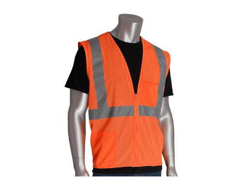 PIP-302-0702Z-OR/XXL-28220C-1: SAFETY VEST,MESH 2 POCKET ZIPPER, ORANGE, XXL, CLASS 2 Proof ID: 28220C-1 NEXGEN CONTRACTING BLACK ONE COLOR