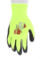 MCR Safety NXG® Hi-Vis Work Gloves 13 Gauge Hi-Visibility Lime Nylon Polyester Shell Black Latex Foam Coated Palm and Fingertips, XL