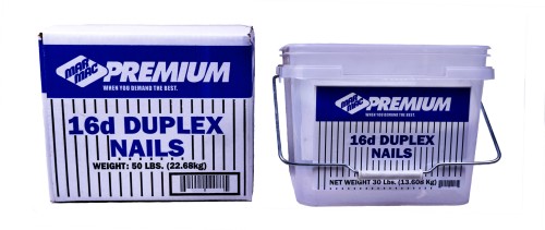16D DUPLEX NAILS 50LB BOX