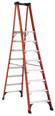 LOUISVILLE-FXP1808HD: LOUISVILLE LADDER 8-FOOT FIBERGLASS PINNACLE PRO PLATFORM PLATFORM LADDER, TYPE IAA, 375-POUND LOAD CAPACITY, FXP1808HD
