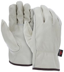 COWHIDE GLOVES - GRAY, MEDIUM